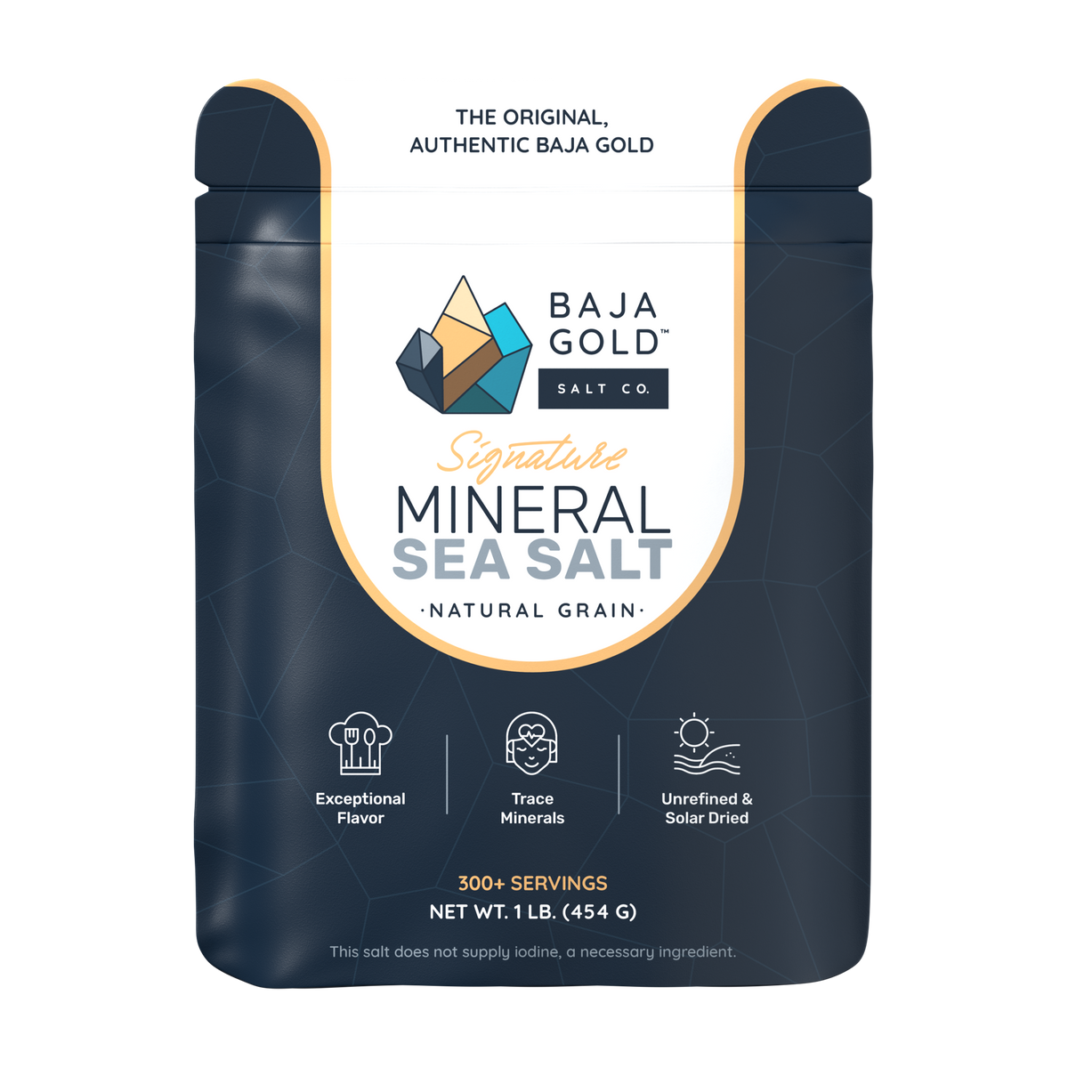Baja Gold Signature Mineral Sea Salt - Natural Grain Crystals