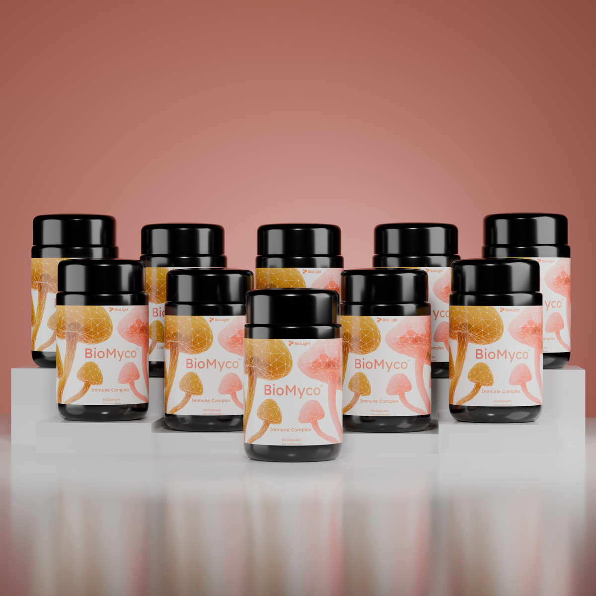 BioMyco Immune Complex with Chaga, Maitake, Reishi, Shiitake & Turkey Tail