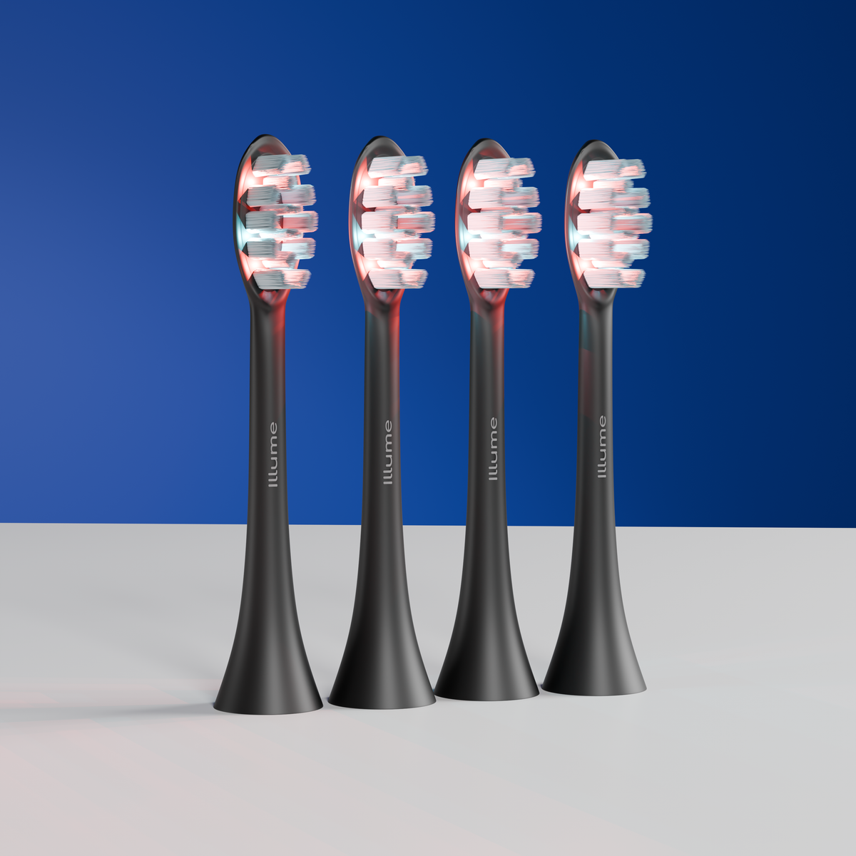 Illume Sonic Toothbrush Replacement Heads with 6 LEDs - Compatible with Illume Brush
