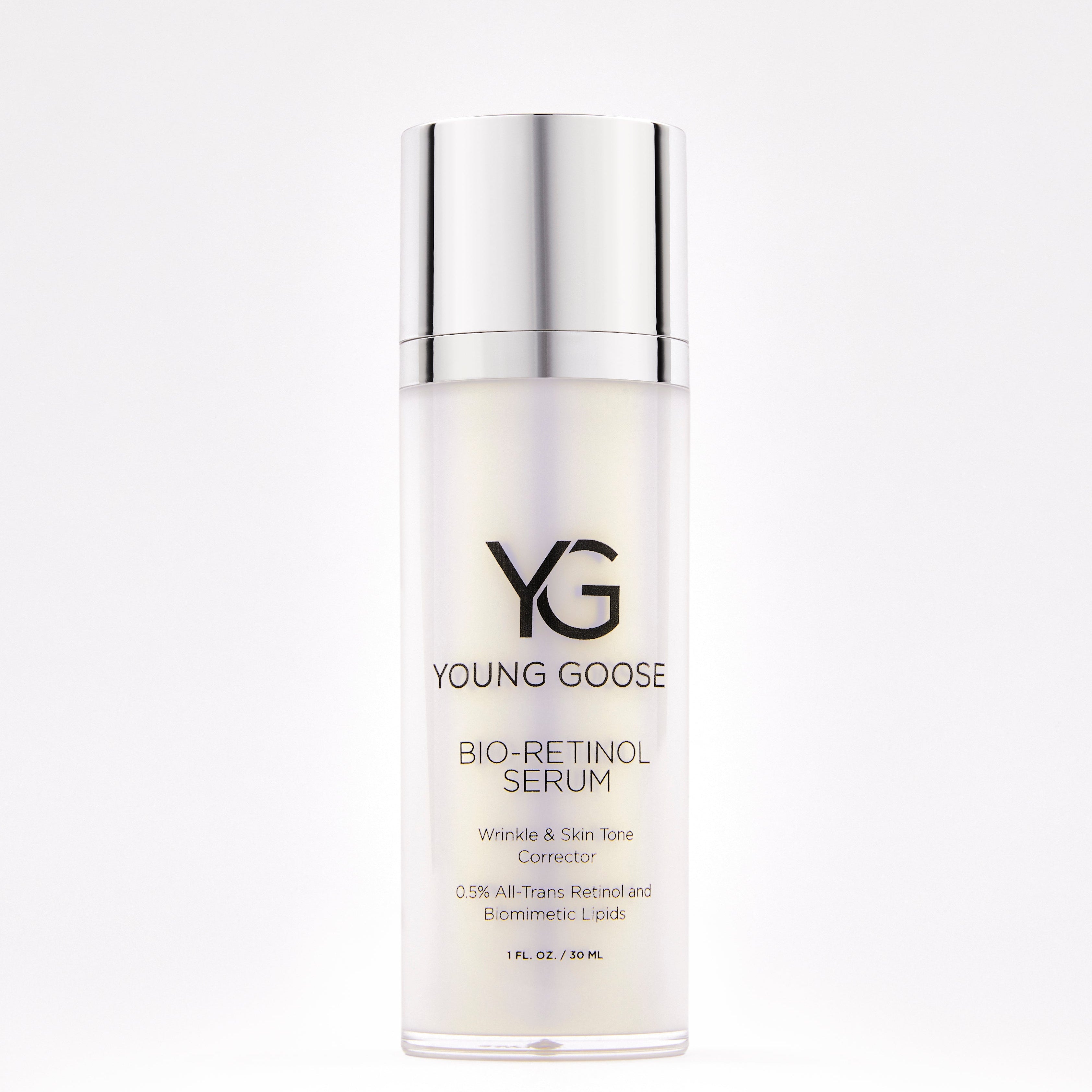 Young Goose Bio-Retinol Serum bottle on a white background