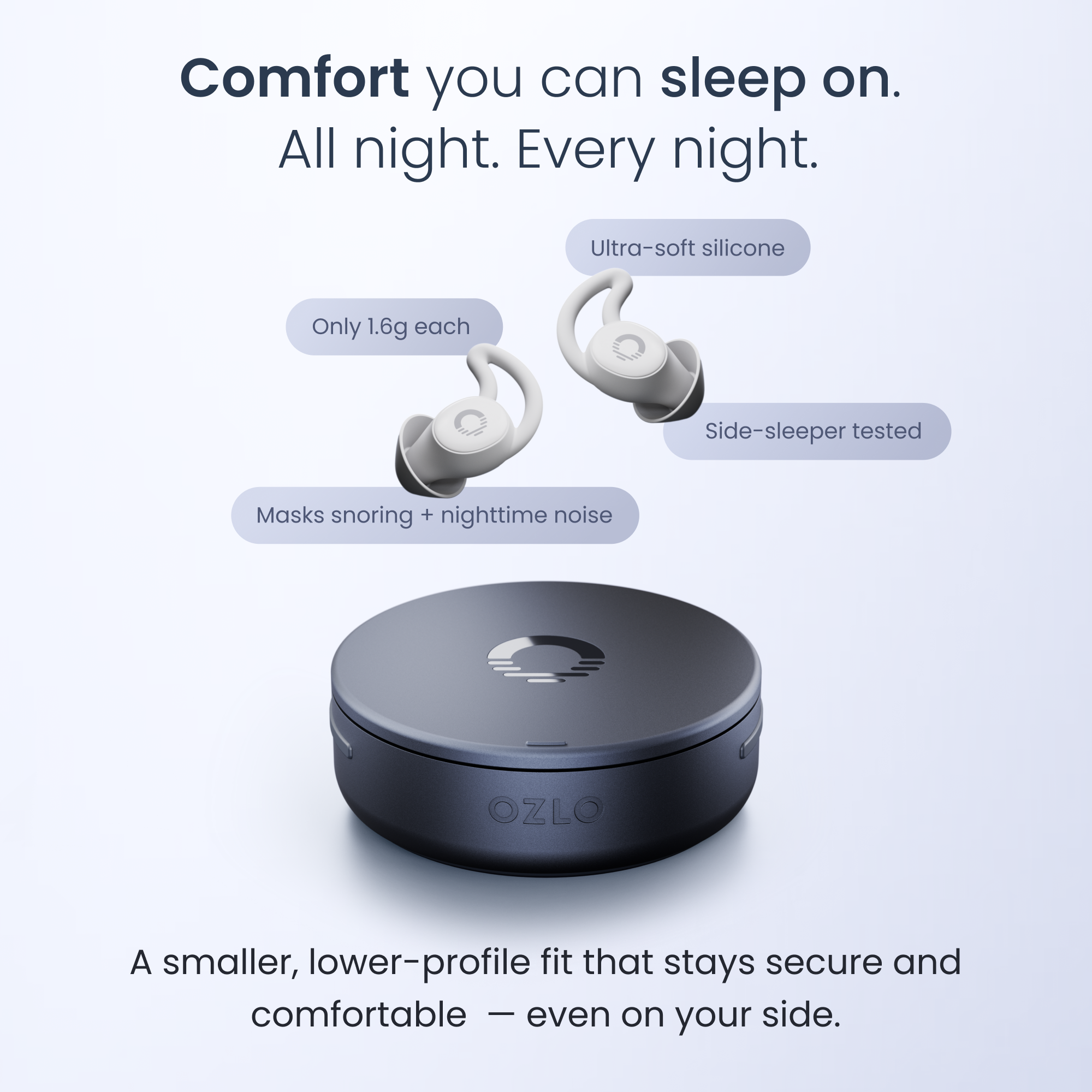 Ozlo Sleepbuds® 2 - Precision Noise-Masking Sleep Earbuds