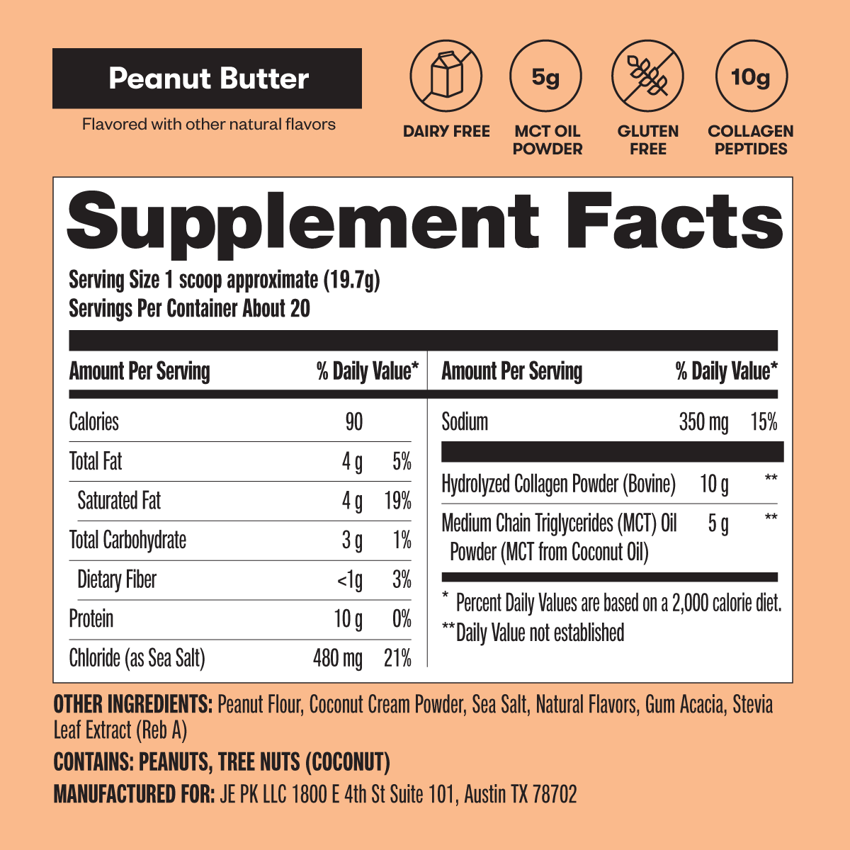 Grass-Fed Collagen Peptides & MCT Brain Boost