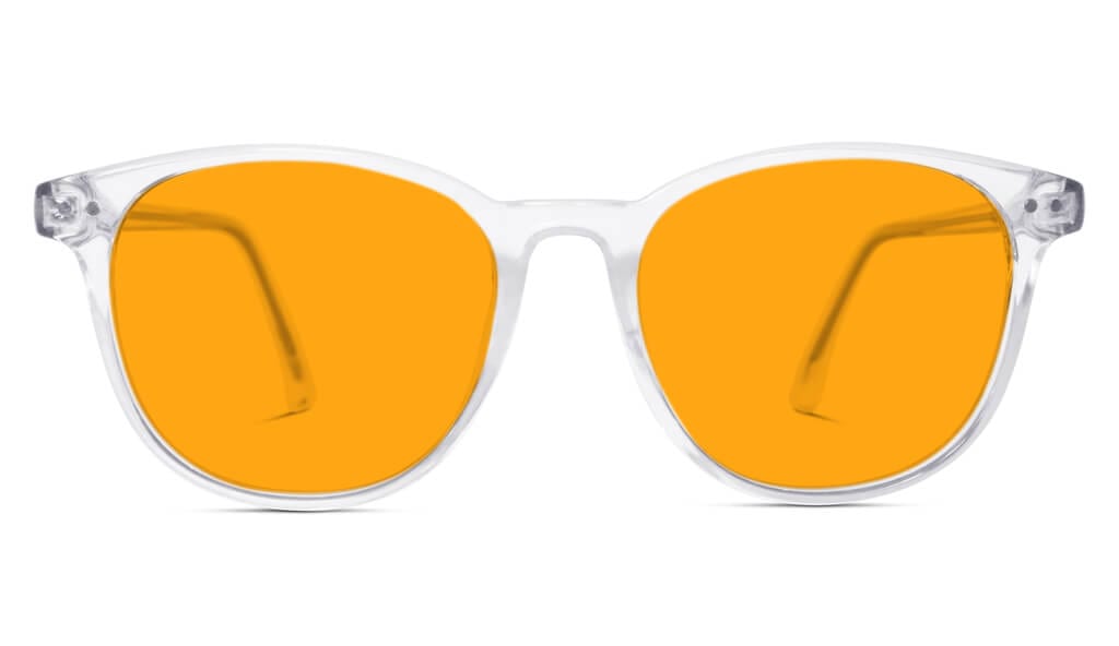 SunDown Billie Blue Blocking Glasses - Crystal