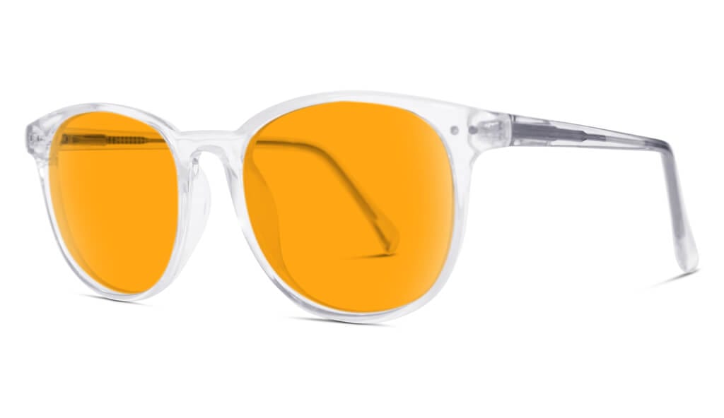SunDown Billie Blue Blocking Glasses - Crystal