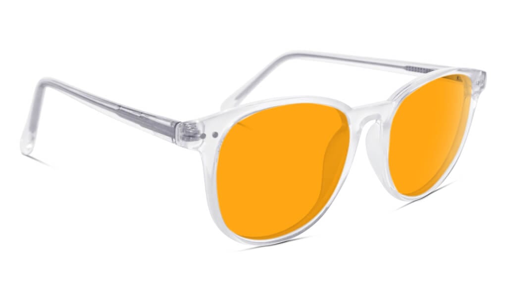 SunDown Billie Blue Blocking Glasses - Crystal