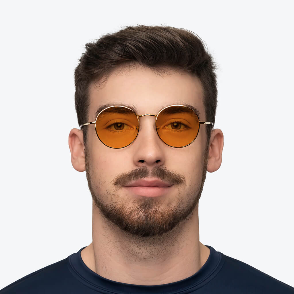 SunDown Elton Blue Blocking Glasses - Gold