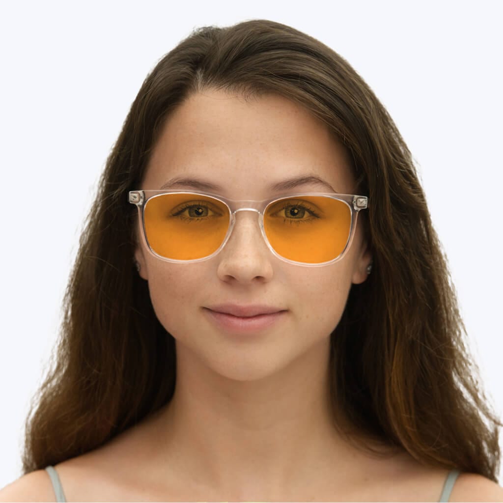 SunDown Taylor Blue Blocking Glasses - Crystal