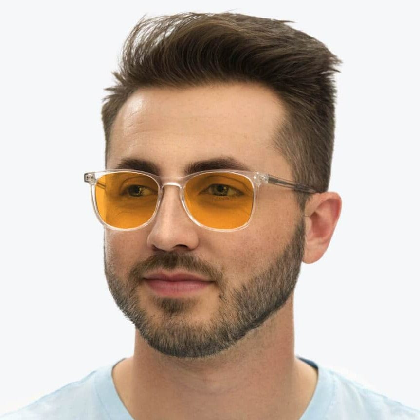SunDown Taylor Blue Blocking Glasses - Crystal