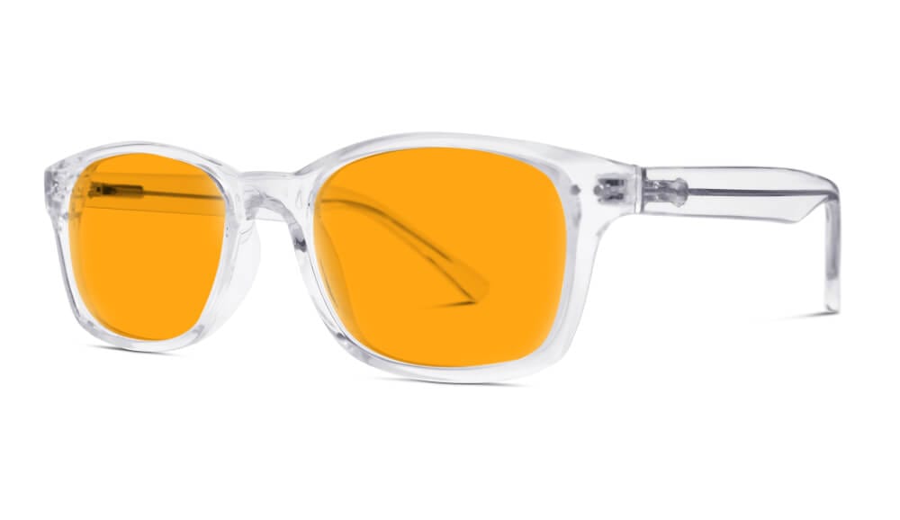 SunDown Lucent Blue Blocking Glasses - Crystal