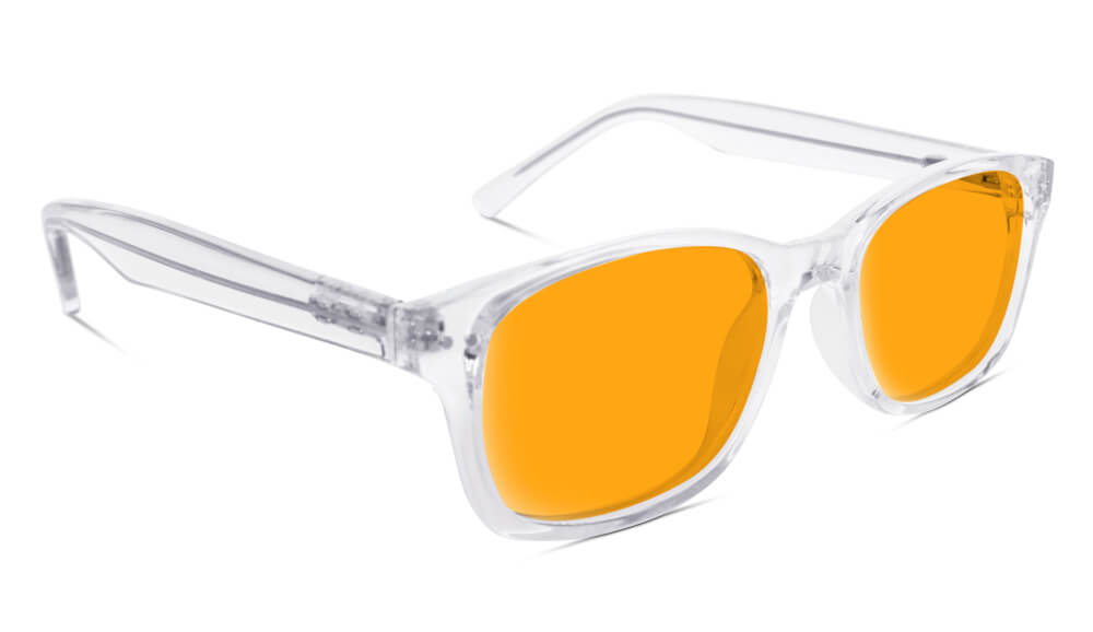 SunDown Lucent Blue Blocking Glasses - Crystal
