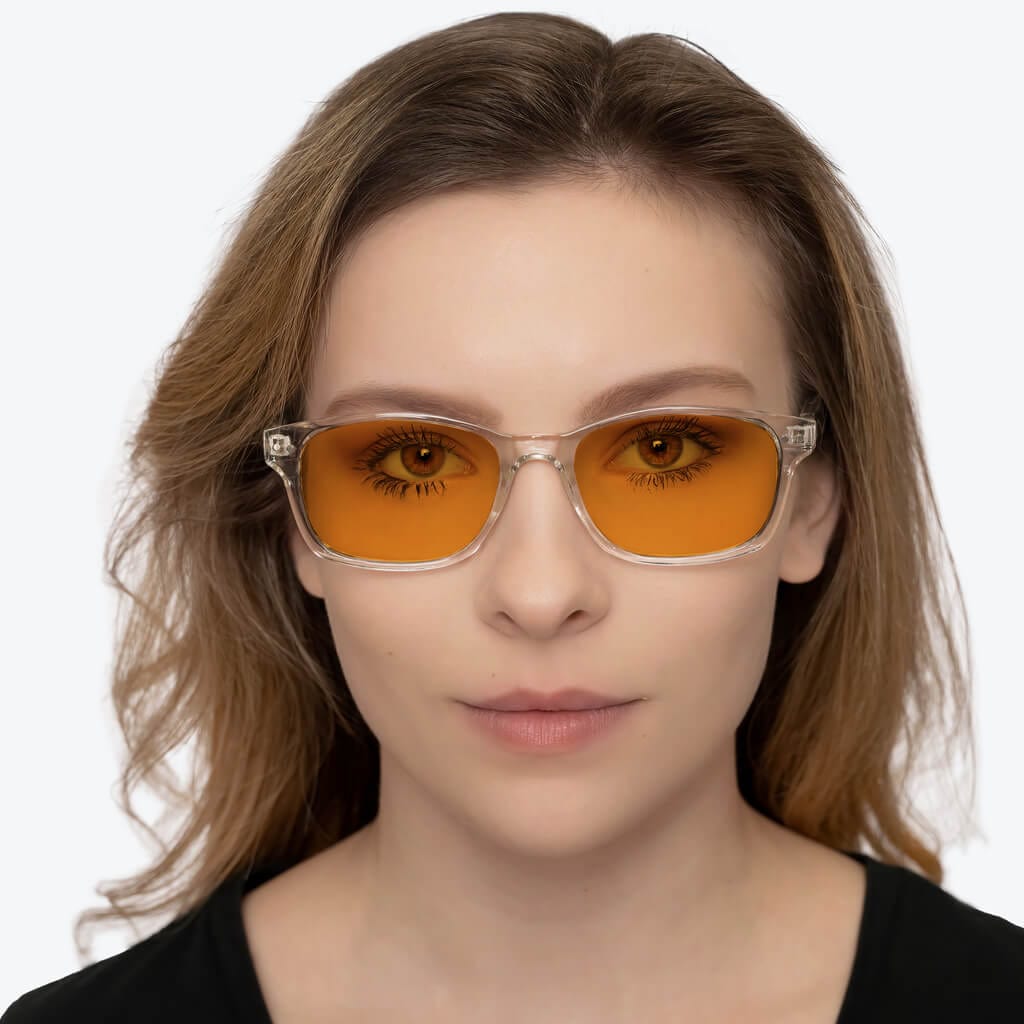 SunDown Lucent Blue Blocking Glasses - Crystal