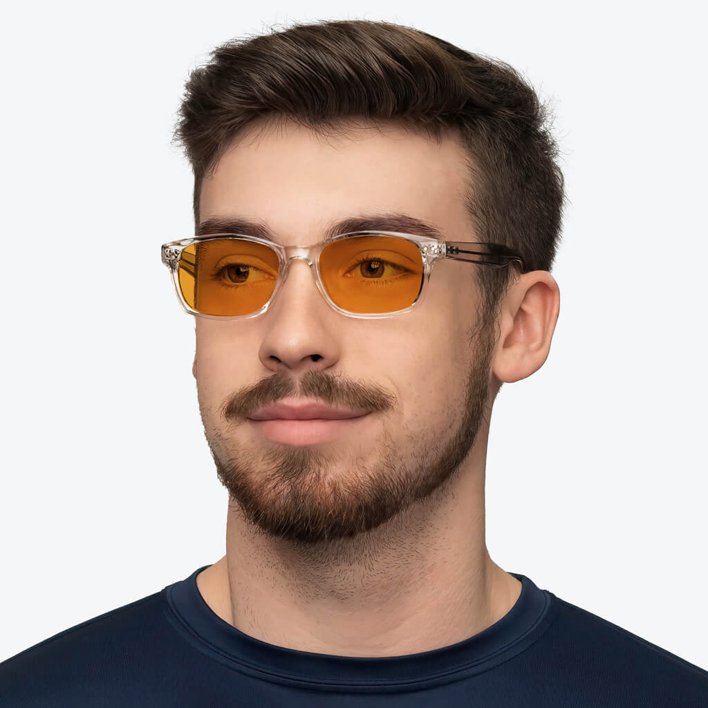 SunDown Lucent Blue Blocking Glasses - Crystal