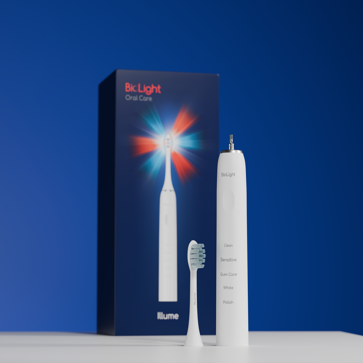 Illume Sonic Toothbrush Replacement Heads with 6 LEDs - Compatible with Illume Brush