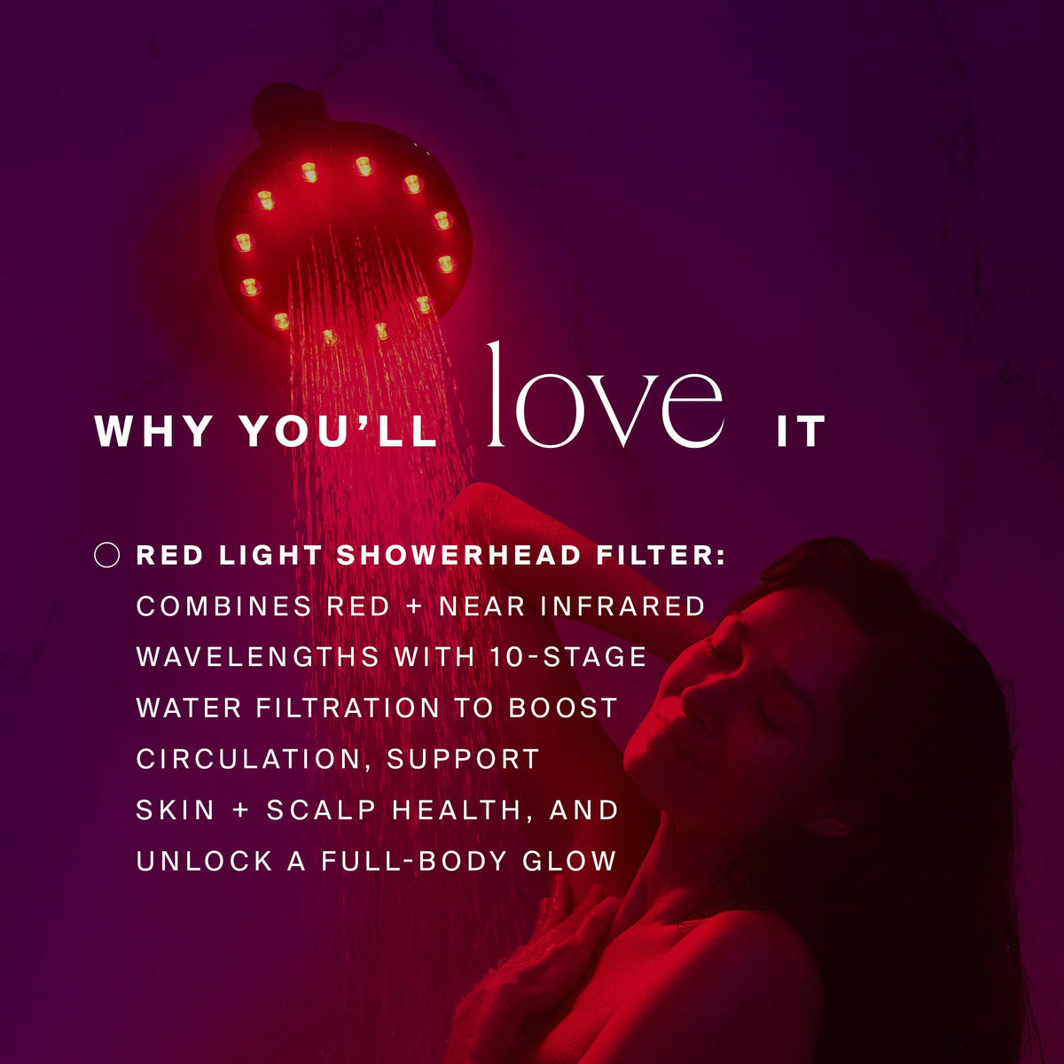 Red Light Showerhead Filter