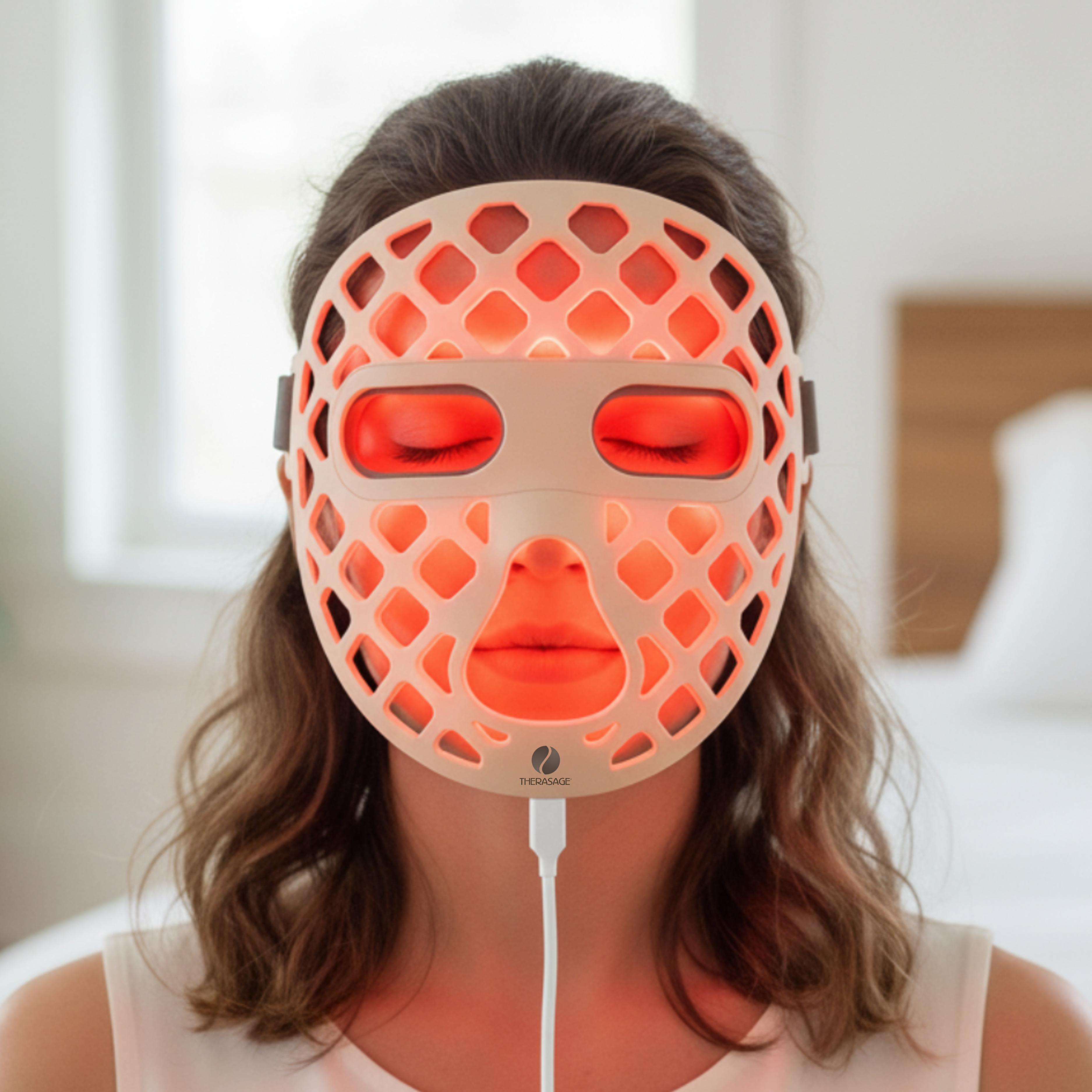 TheraGlow Mask2Go+™ LED Light Therapy Face Mask