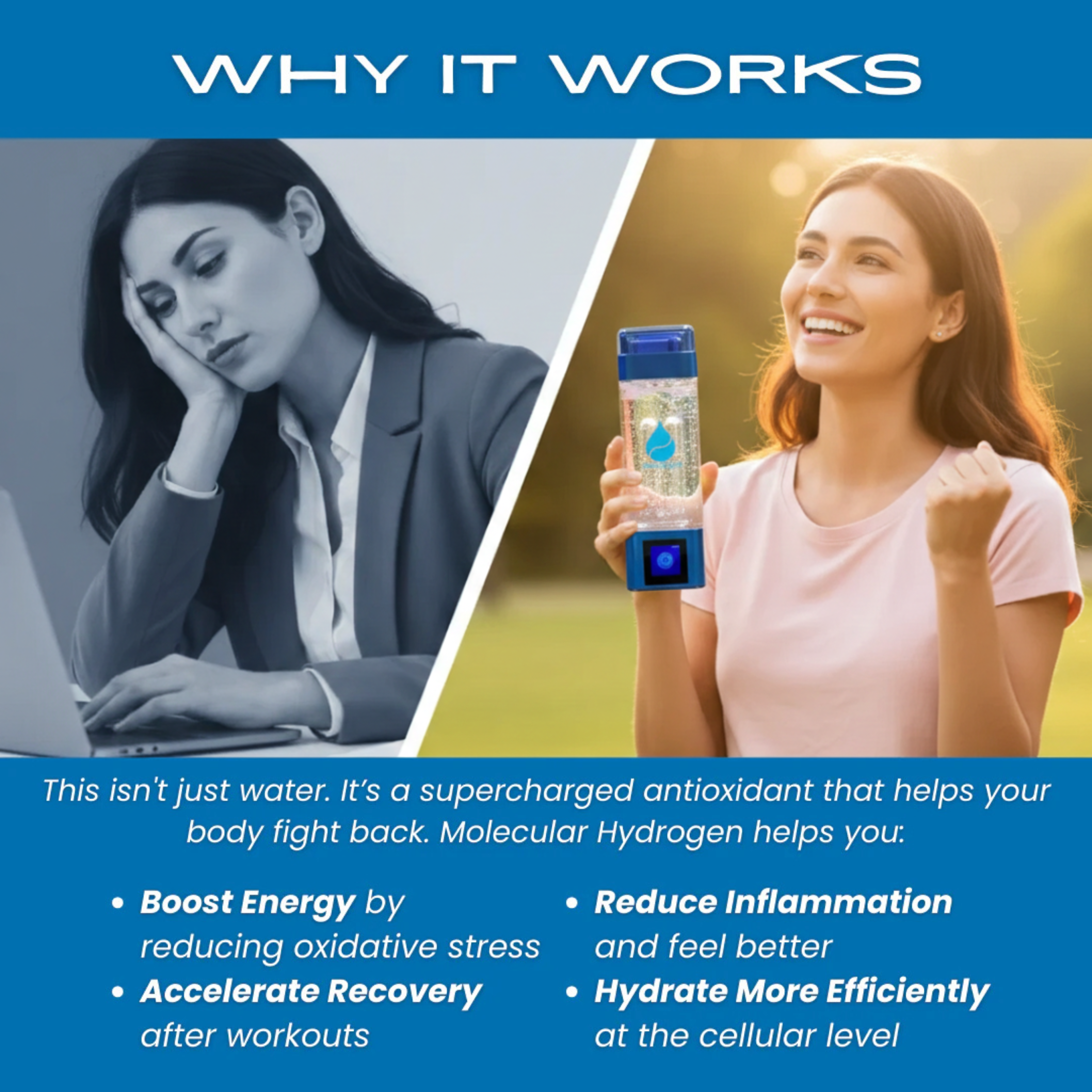 TheraH2Go+ Hydrogen Water Bottle & Inhalation Device
