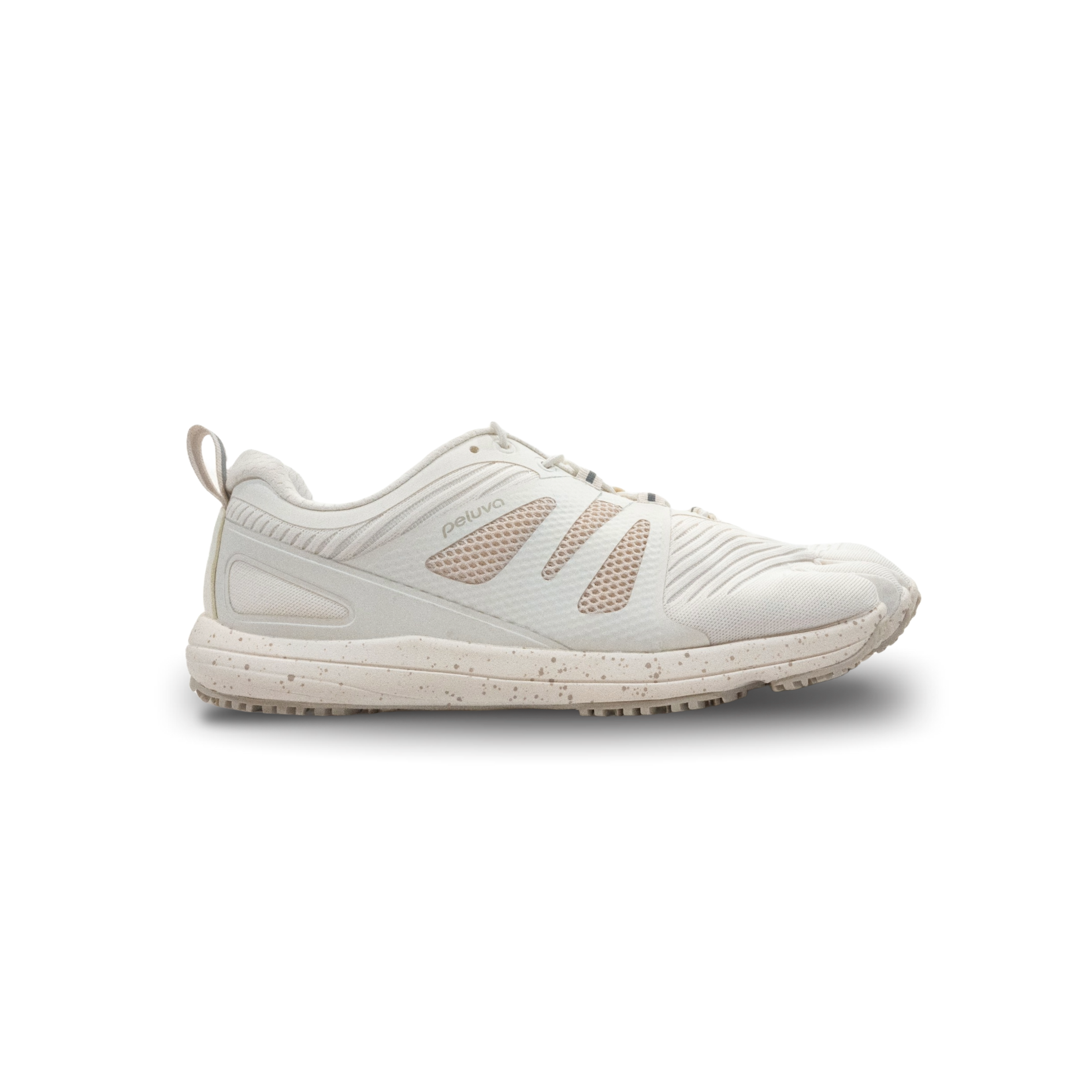 White athletic shoe on a white background