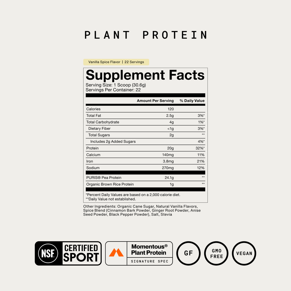 100% Plant Protein Powder
