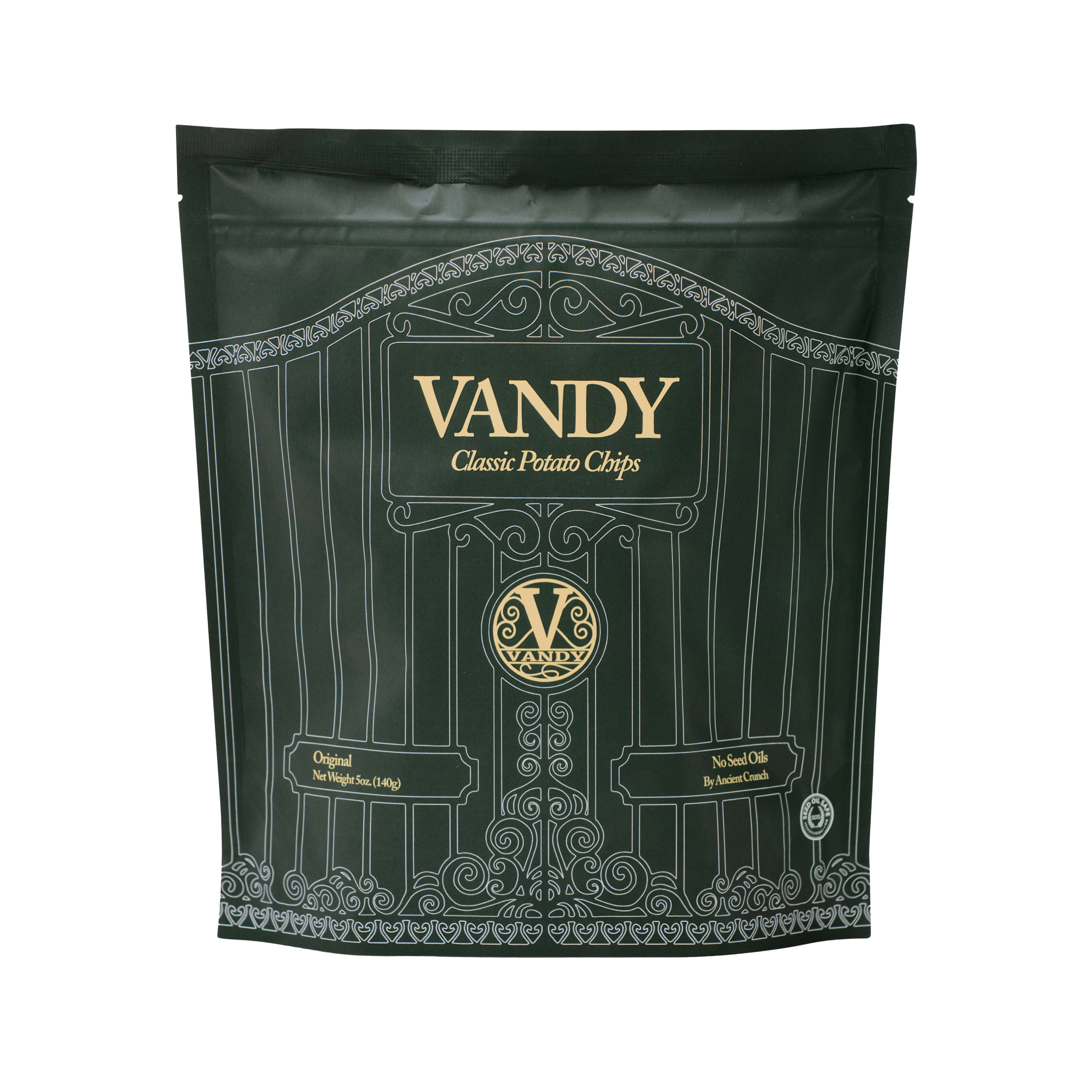 Vandy classic potato chips packaging on a white background