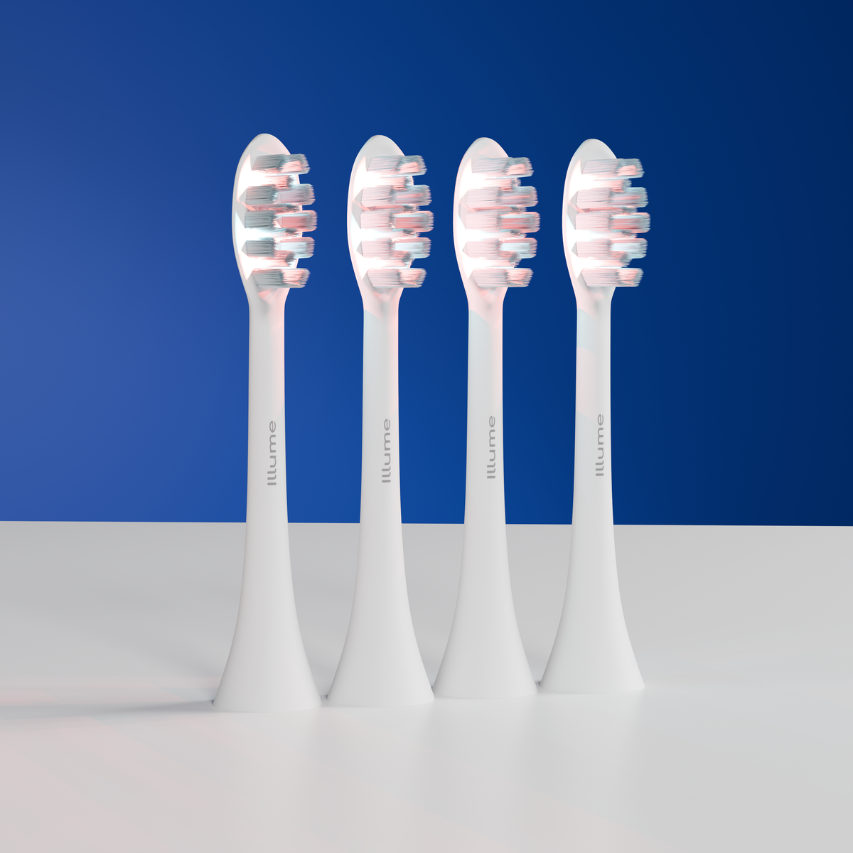 Illume Sonic Toothbrush Replacement Heads with 6 LEDs - Compatible with Illume Brush