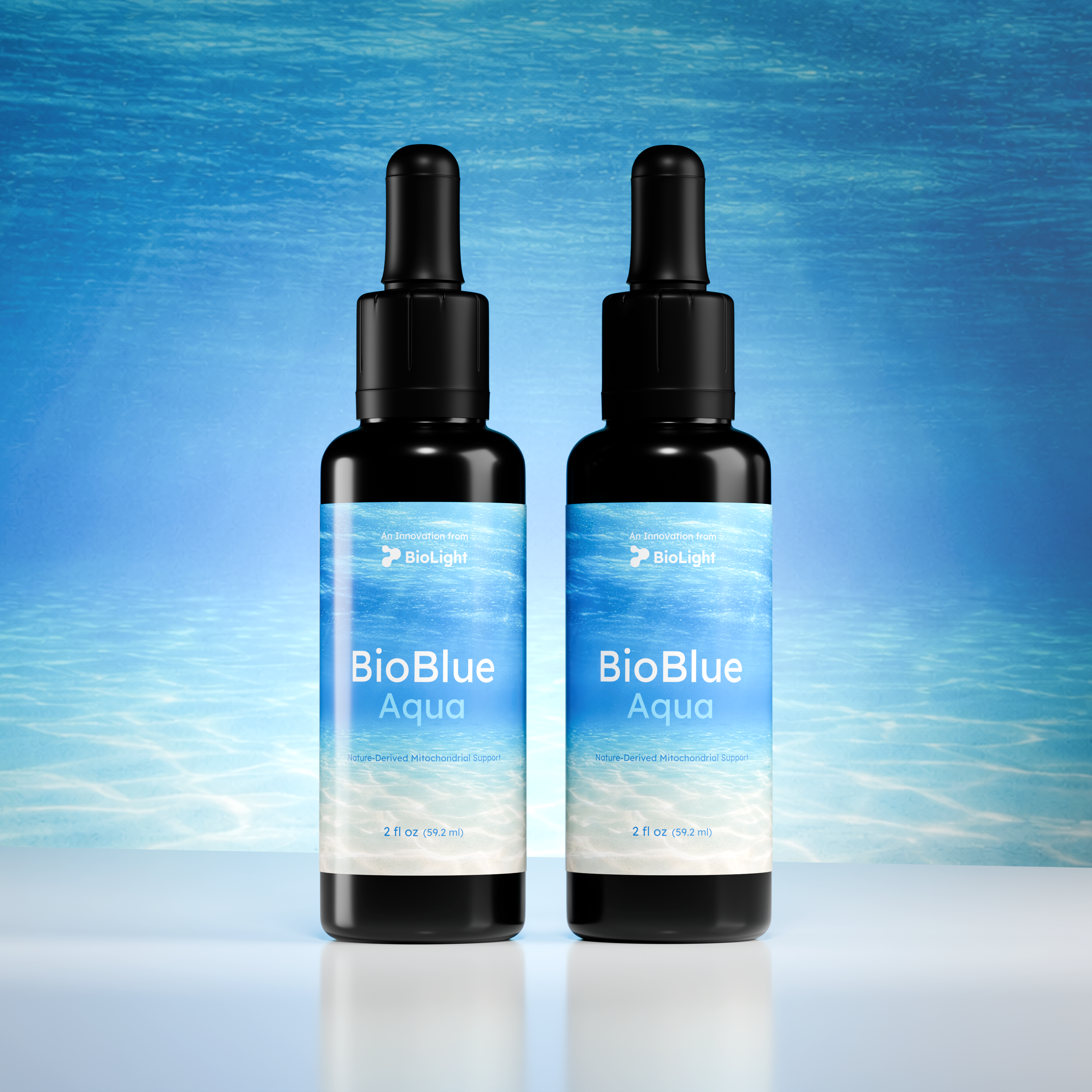 BioBlue Aqua | Nature-Derived Mitochondrial + Energy Support | Organic Blue Spirulina