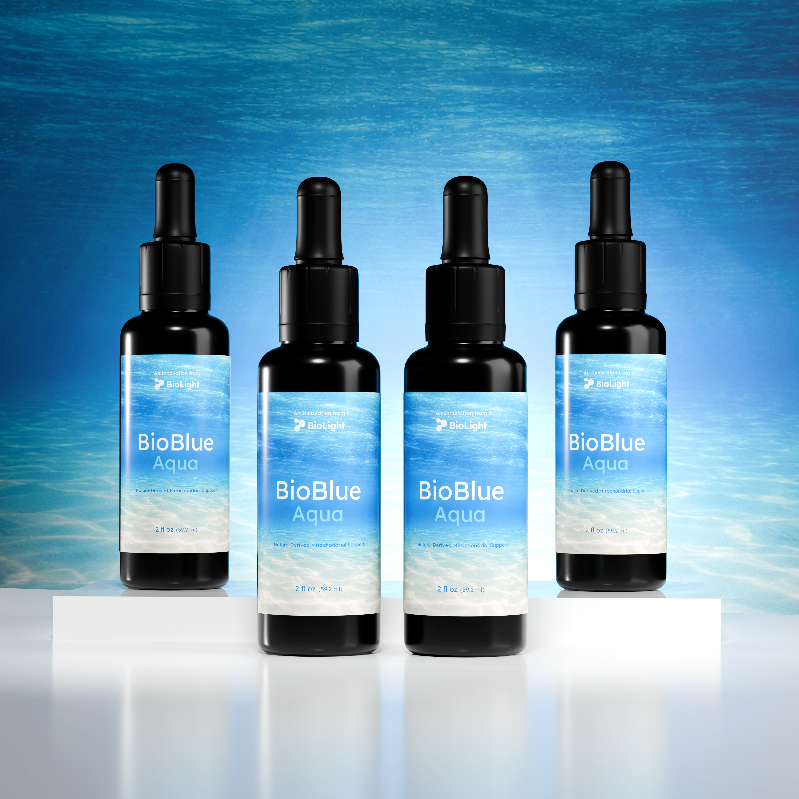 BioBlue Aqua | Nature-Derived Mitochondrial + Energy Support | Organic Blue Spirulina