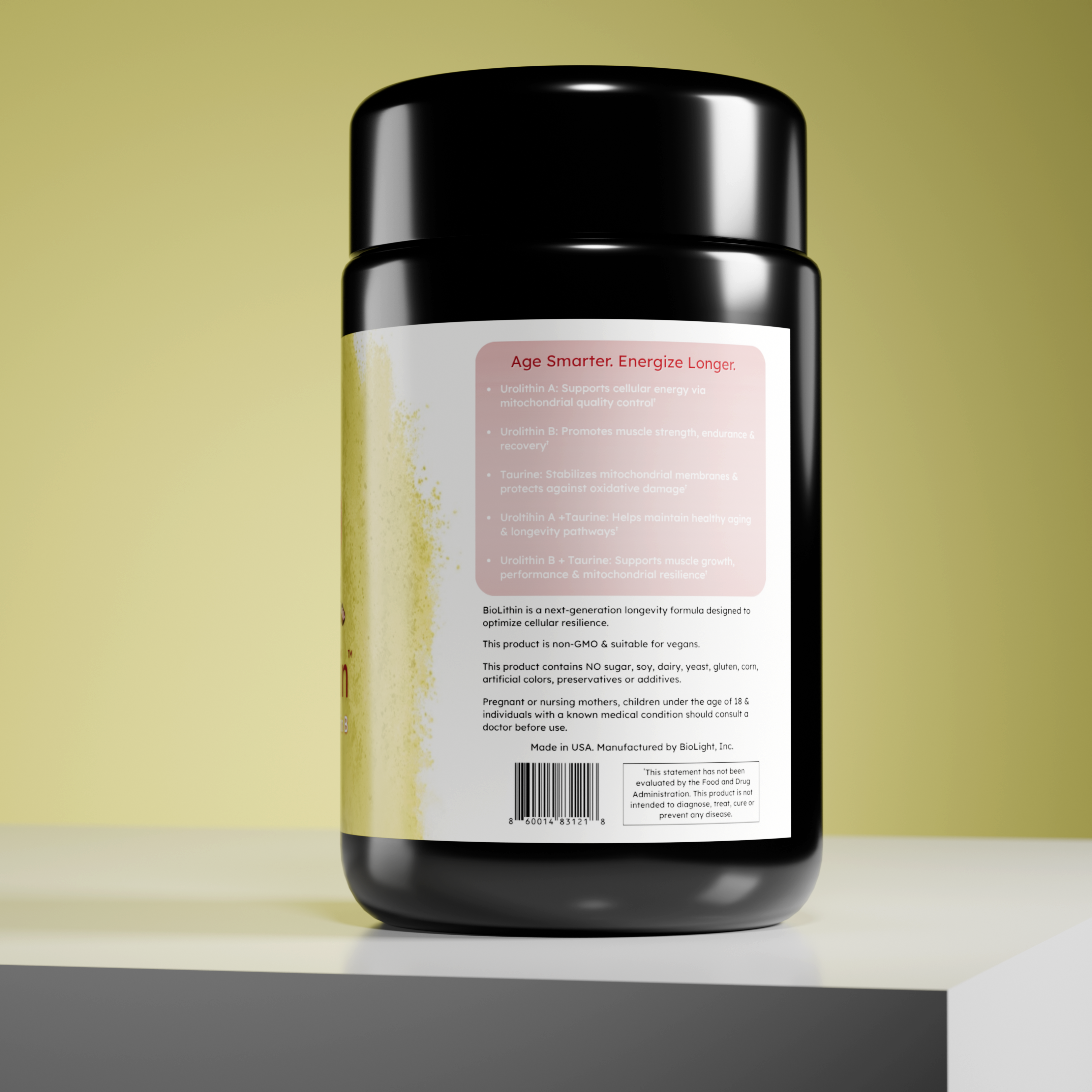 BioLithin: Urolithin A & B with Taurine for Optimal Mitochondrial Energy & Longevity Support