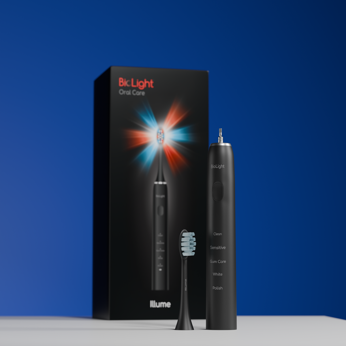 Illume Sonic Toothbrush Replacement Heads with 6 LEDs - Compatible with Illume Brush