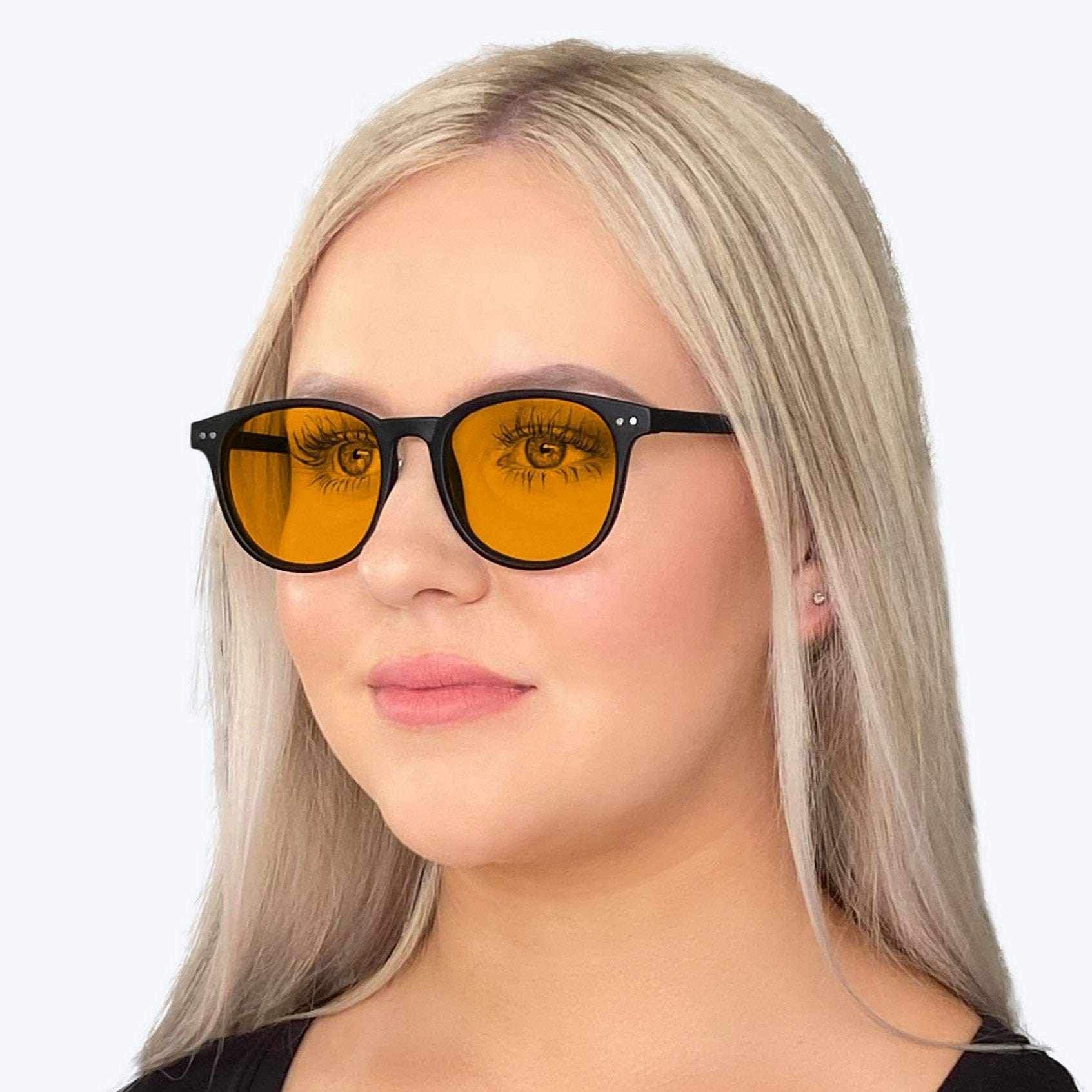 SunDown Billie Blue Blocking Glasses - Black