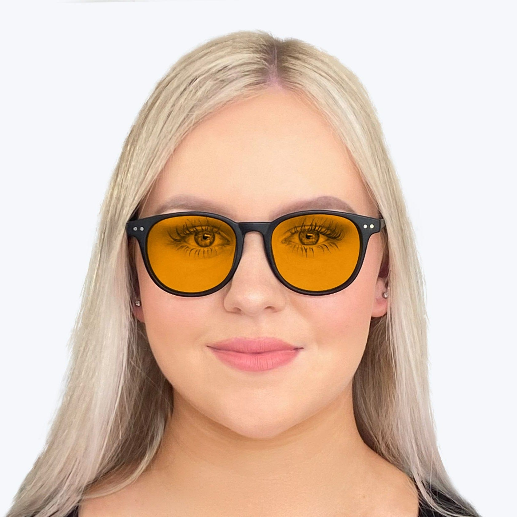 SunDown Billie Blue Blocking Glasses - Black