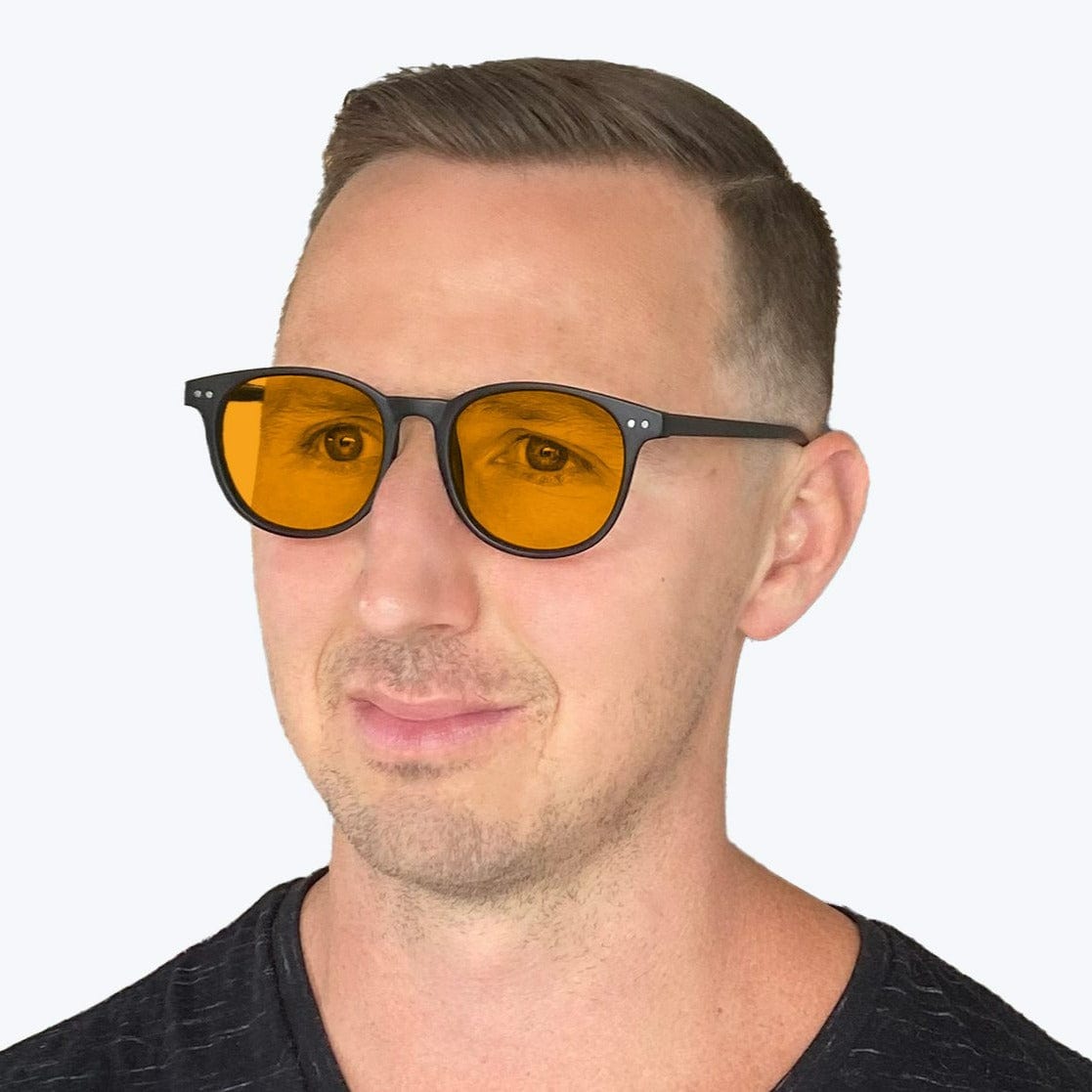 SunDown Billie Blue Blocking Glasses - Black