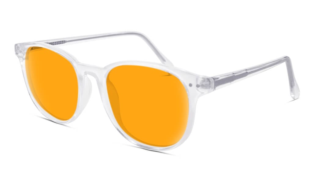 SunDown Billie Blue Blocking Glasses - Crystal