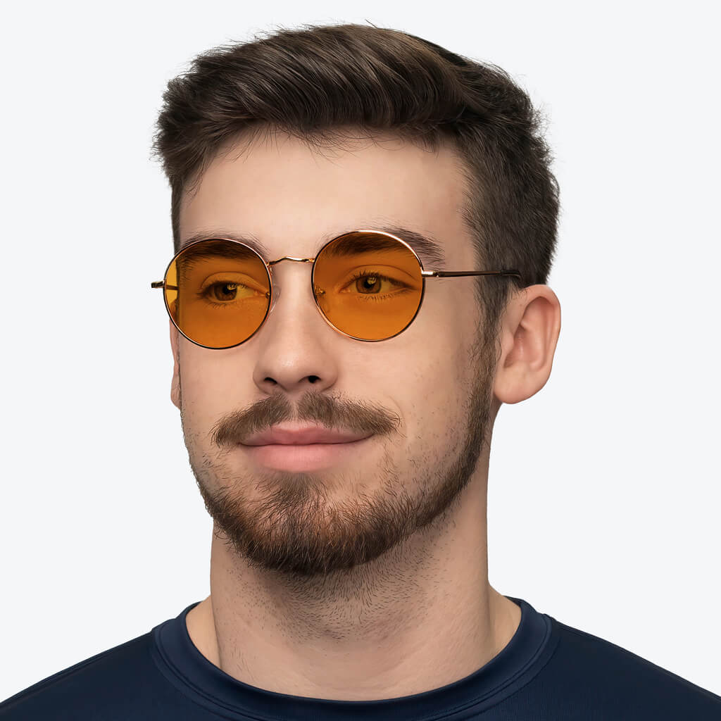 SunDown Elton Blue Blocking Glasses - Gold