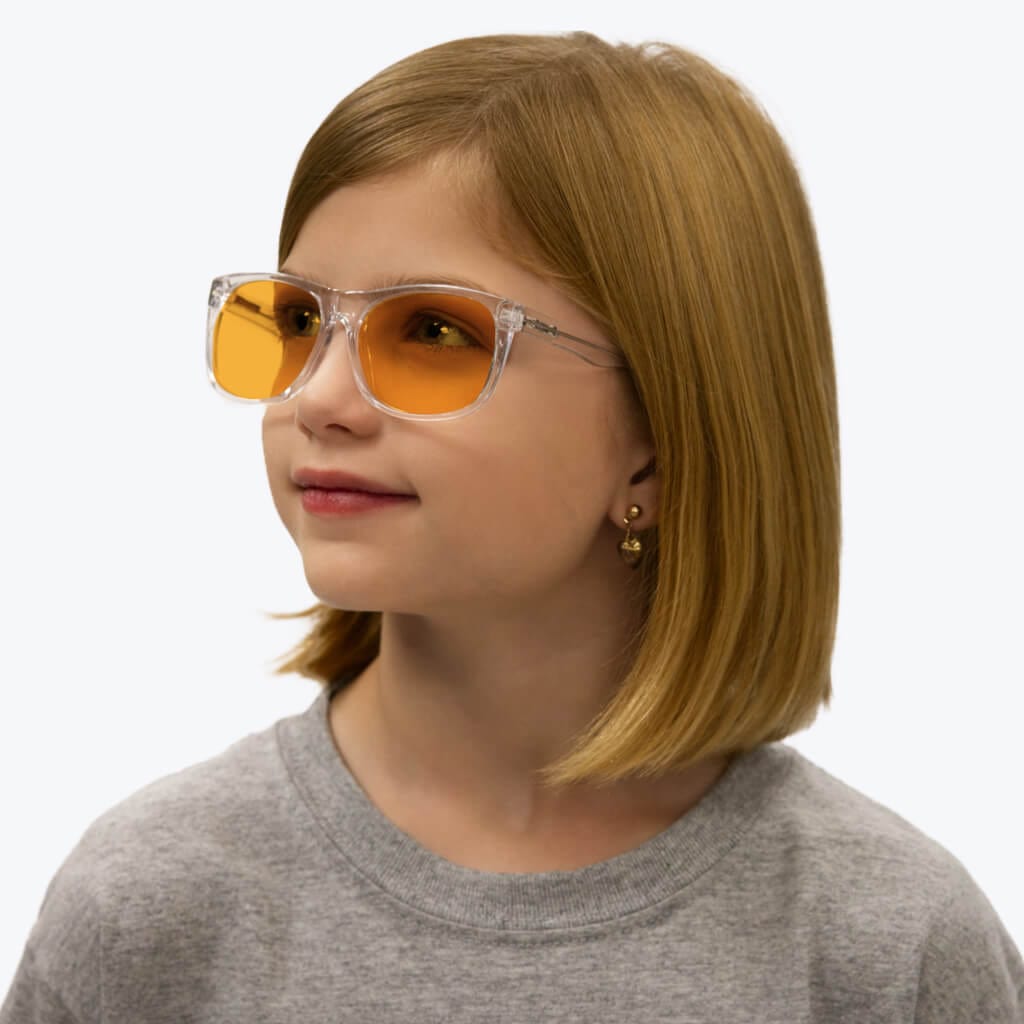 SunDown Kids Blue Blocking Glasses - Crystal