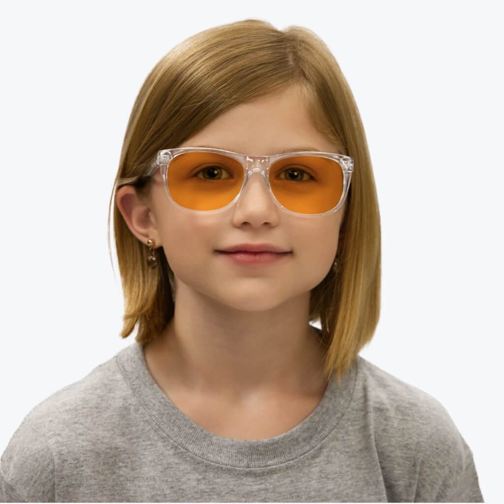 SunDown Kids Blue Blocking Glasses - Crystal