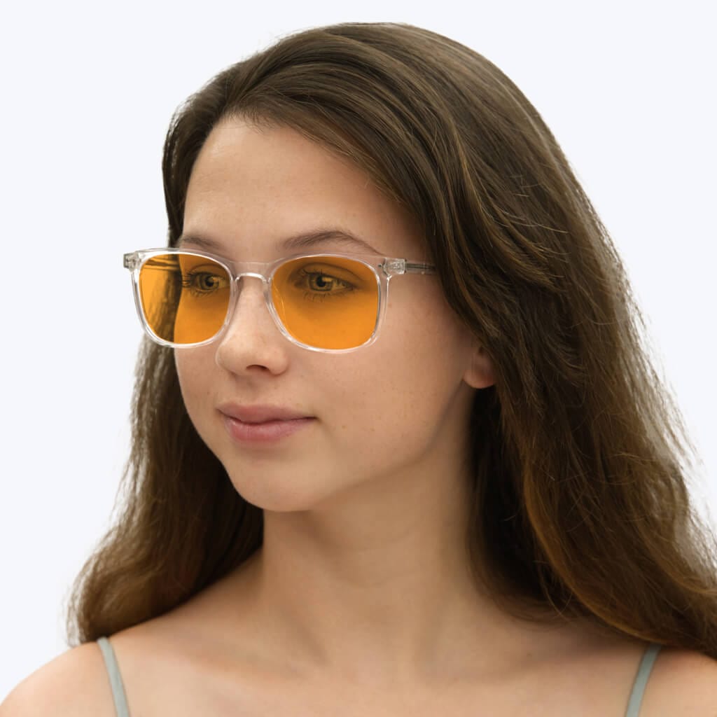 SunDown Taylor Blue Blocking Glasses - Crystal
