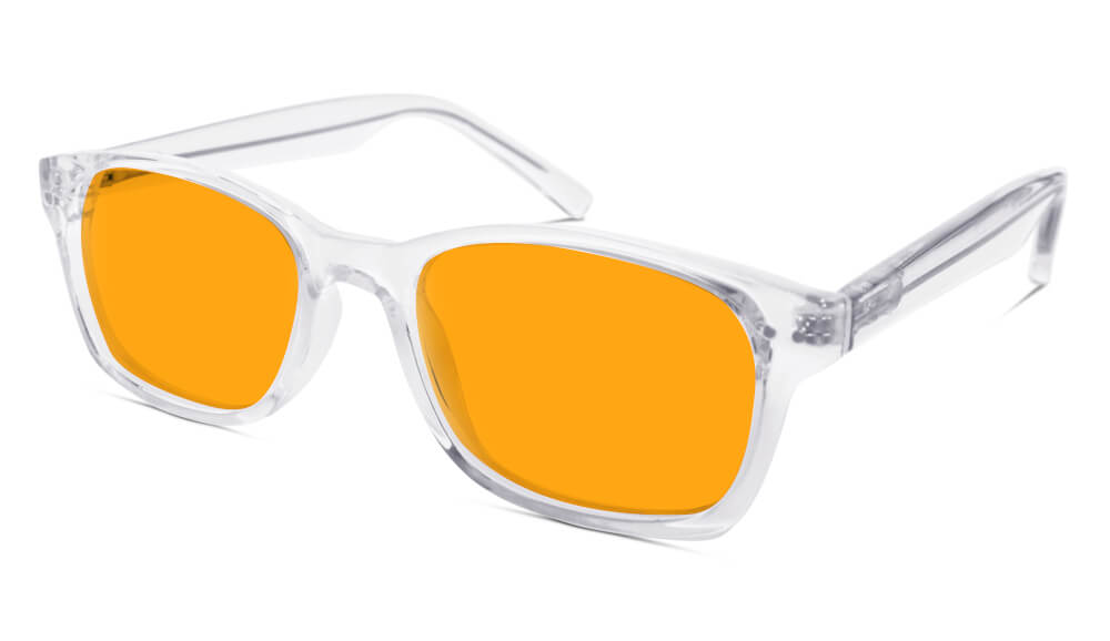 SunDown Lucent Blue Blocking Glasses - Crystal
