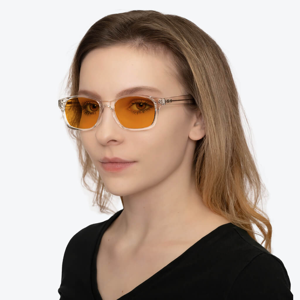 SunDown Lucent Blue Blocking Glasses - Crystal