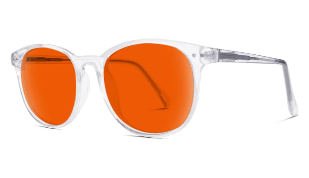 NightFall Billie Blue Blocking Glasses - Crystal