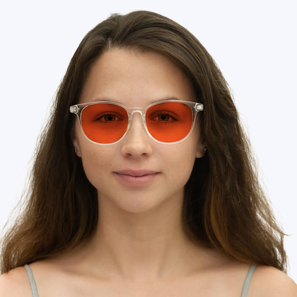 NightFall Billie Blue Blocking Glasses - Crystal