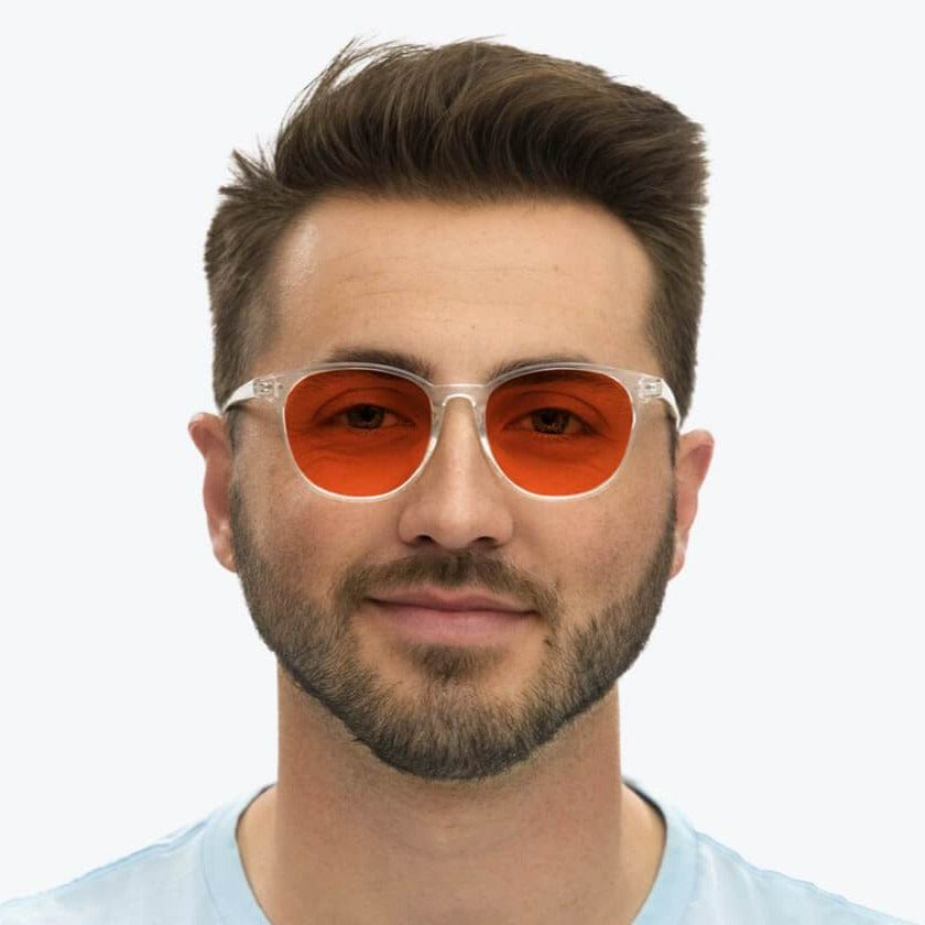 NightFall Billie Blue Blocking Glasses - Crystal