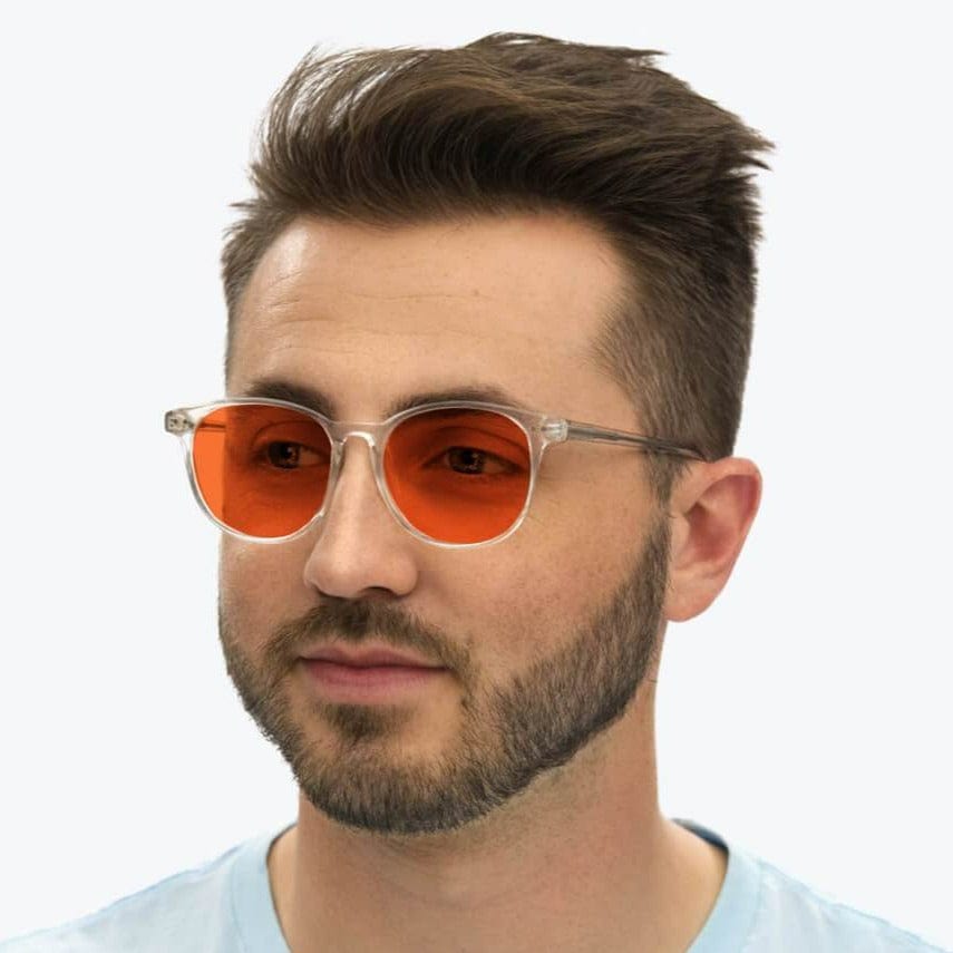 NightFall Billie Blue Blocking Glasses - Crystal