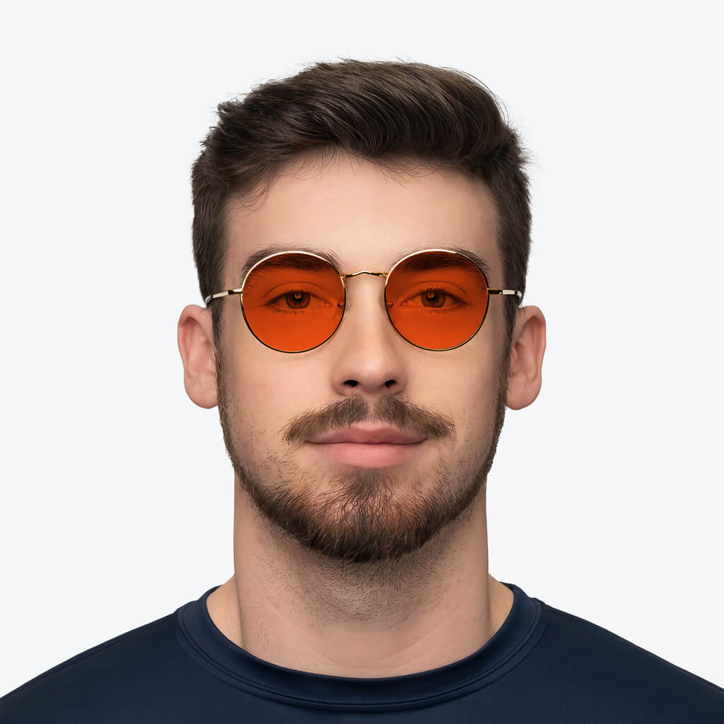 NightFall Elton Blue Blocking Glasses - Gold