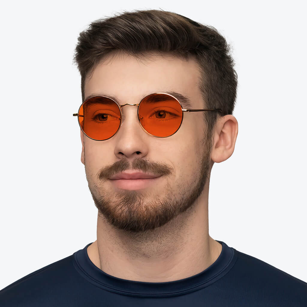 NightFall Elton Blue Blocking Glasses - Gold