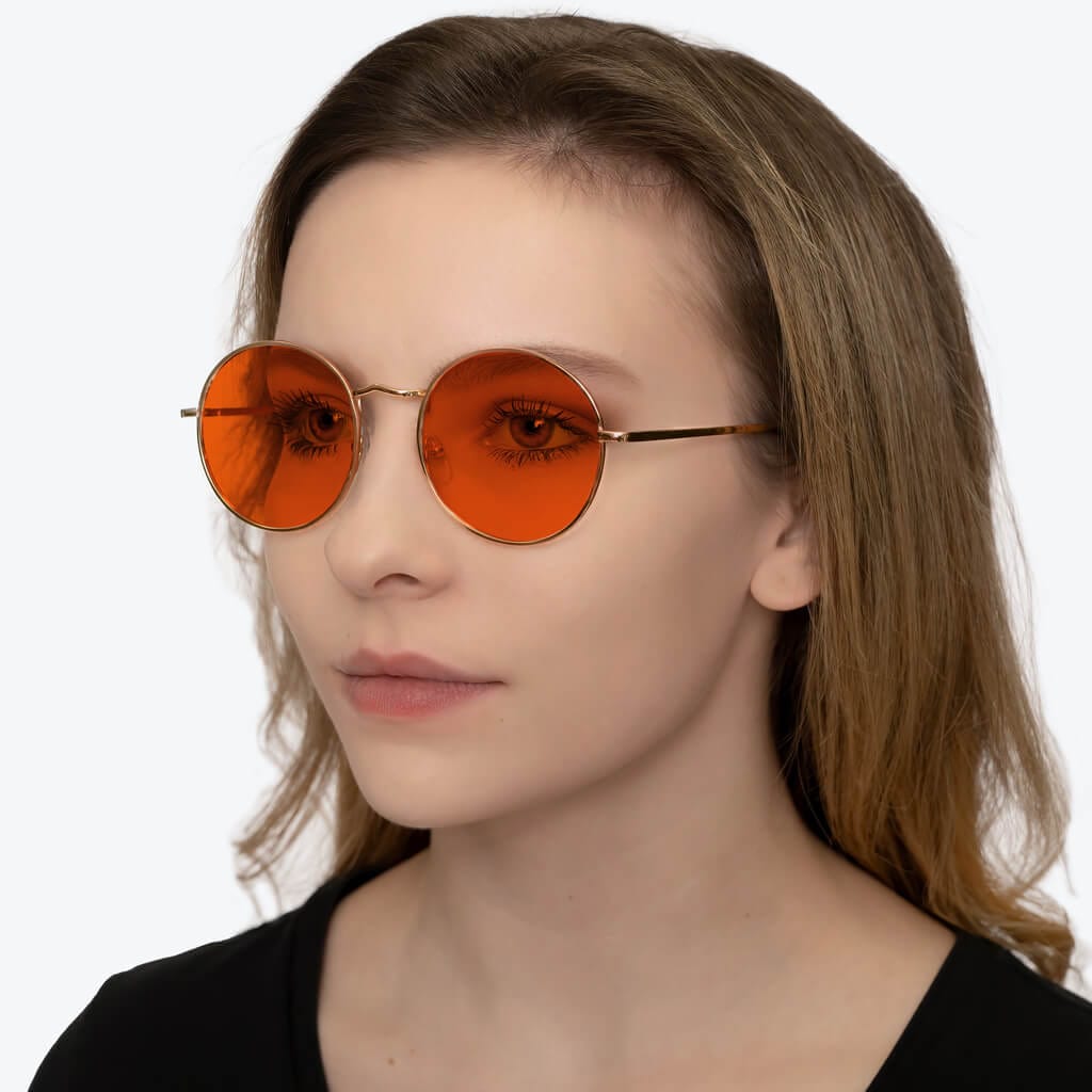 NightFall Elton Blue Blocking Glasses - Gold