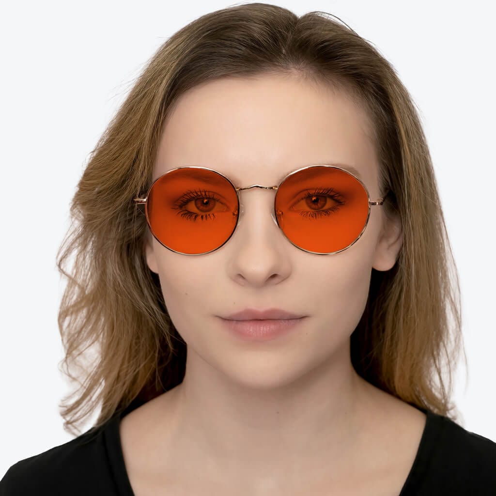 NightFall Elton Blue Blocking Glasses - Gold