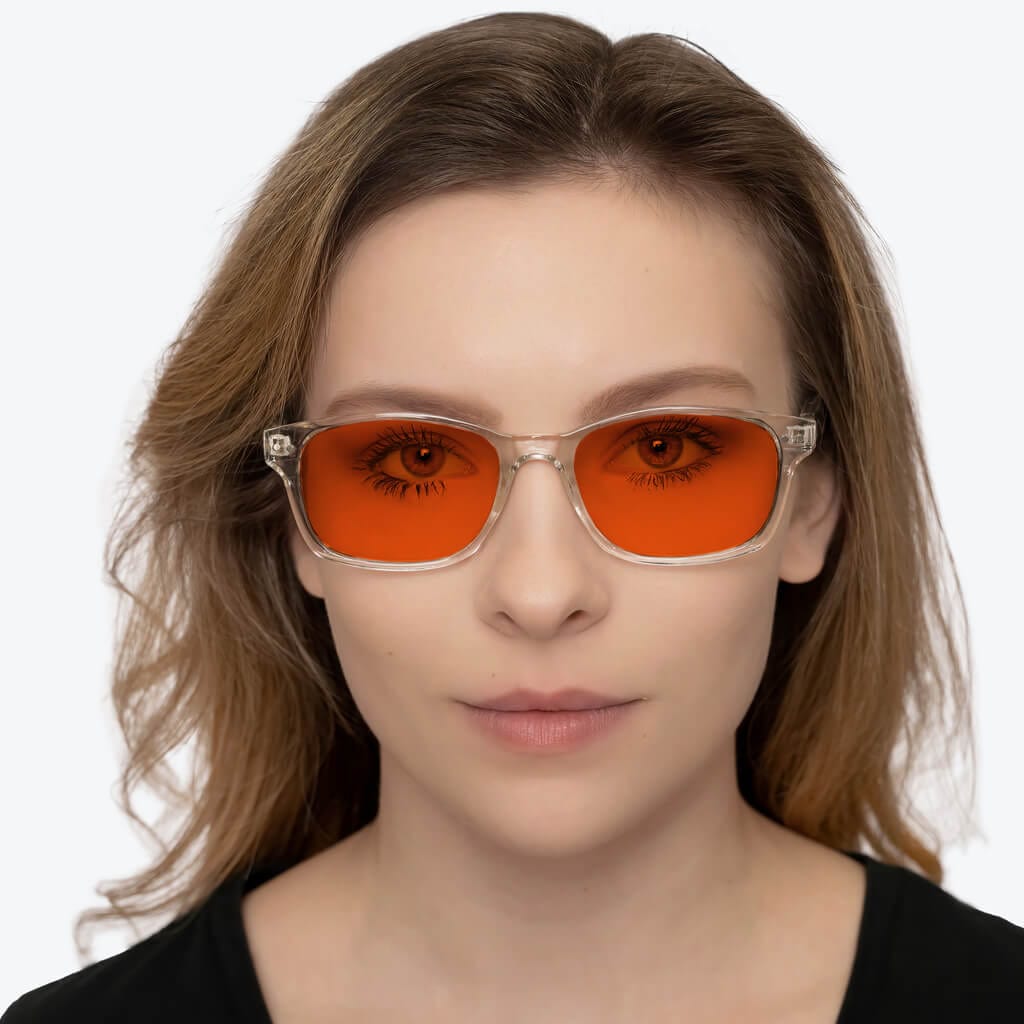 NightFall Lucent Blue Blocking Glasses - Crystal