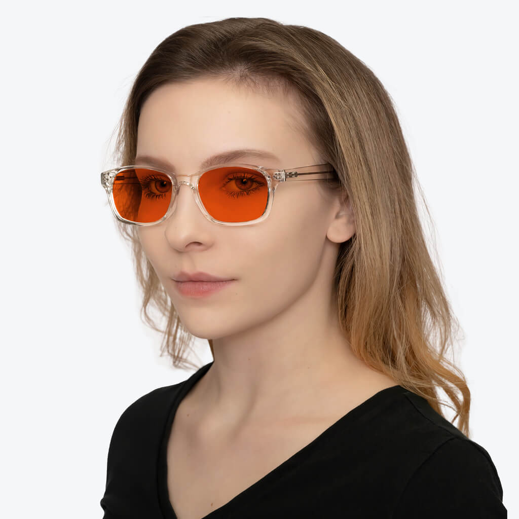 NightFall Lucent Blue Blocking Glasses - Crystal